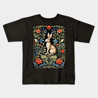 Rabbit in Forest | William Morris Inspired Art Kids T-Shirt